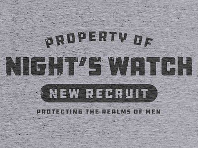 Protecting The Realms Of Men branding game of thrones nights watch teeshirt tshirt type typography vector