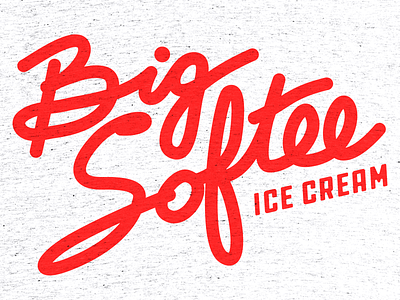 Big Soft Tee design food truck ice cream ice cream truck illustration nyc procreate sign painted type typography