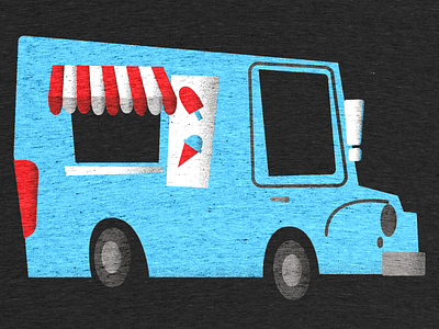 Summer Delights 0017 Detail food truck ice cream ice cream truck illustration illustrations mister softee penxink procreate tshirt vector