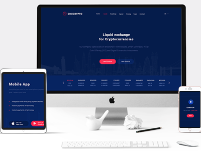 DigiCrypto bitcoin cryptocurrency ico startup template themes ui kit