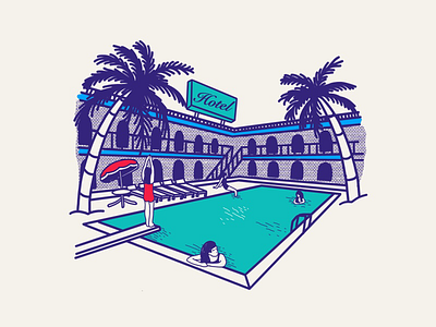 Pool apparel badges brand branding handlettering illustration lettering logo poolparty tshirt vintage