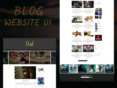 blog website ui by ZahoorAhmed on Dribbble