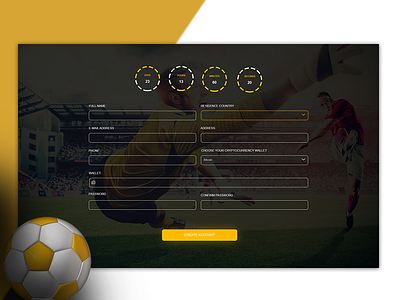 FORM data entry football form registration