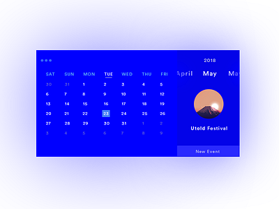 Widget calendar simple ui widget