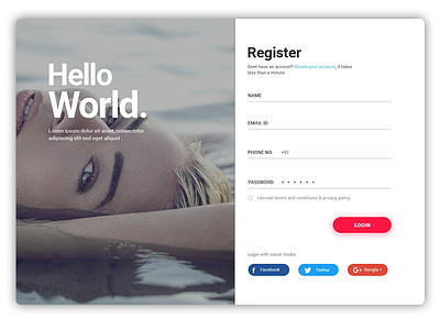 sign-up form banner design profile register registerform signup form simple trendy typography ui pack uidesign uidesigner ux widgets