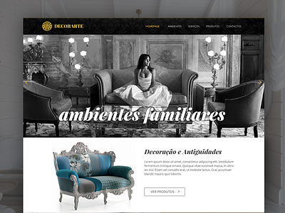 Homepage for a decoration house company decoration design homeage institutional responsive ui webside