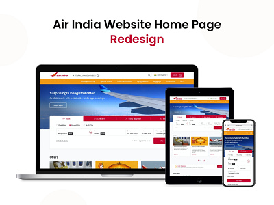 Air India Website Home Page Redesign