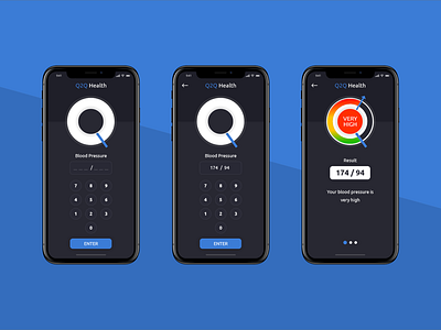 Q2Q Health mobile app design ui ux