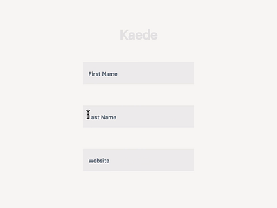 Kaede (Text Form Experiment #4) animation createwithflow css flow javascript js microinteractions ui animation waapi web animations