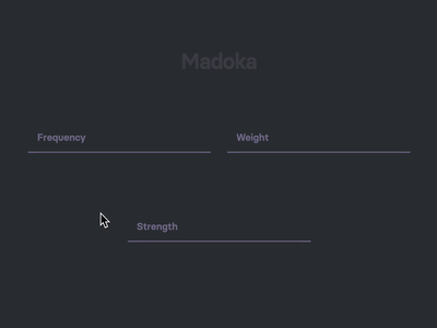 Madoka (Text Form Experiment #5) animation createwithflow css flow javascript js microinteractions ui animation waapi web animations