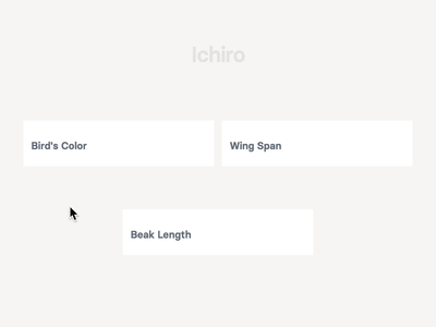 Ichiro (Text Form Experiment #6) animation createwithflow css flow javascript js microinteractions ui animation waapi web animations