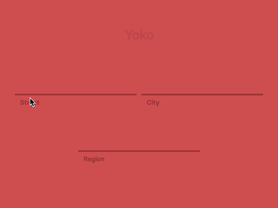 Yoko (Text Form Experiment #8) animation createwithflow css flow javascript js microinteractions ui animation waapi web animations