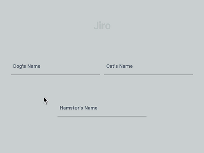 Jiro (Text Form Experiment #10) animation createwithflow css flow javascript js microinteractions ui animation waapi web animations