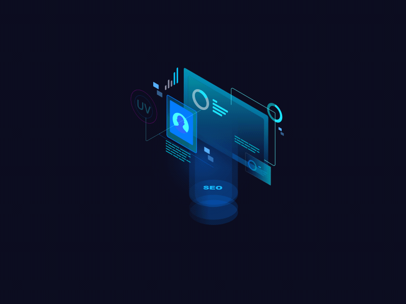 Animation about SEO dashboard illustration ui 插图