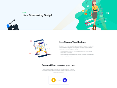 Live Streaming Illustration design app illustration live streaming ui ux web ui