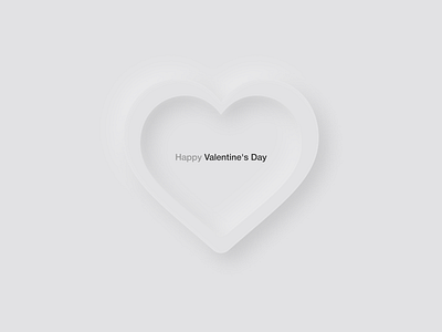 Valentines Day design dribbbleweeklywarmup illustration neumorphism