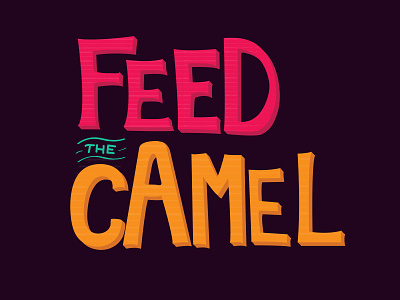 Feed the Camel Logo - Version One camel event logo food truck food truck event logo