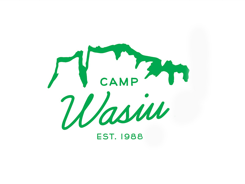 Camp Wasiu V2 summer camp camp nature outdoor logo camp identity