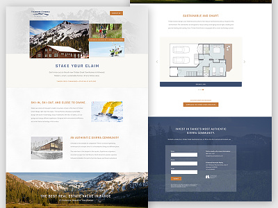 Timber Creek Landing Page landing page luxury real estate mountain retreat one page real estate townhomes website
