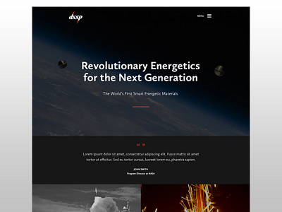 Propulsion + Pyrotechnic Website dark engineering header html5 video pyrotechnics video video hover website