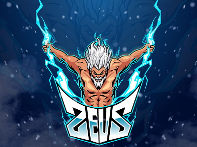 Zeus Mascot Logo art god goddess light lighting logo mascot mascot logo popart retro vector vintage zeus