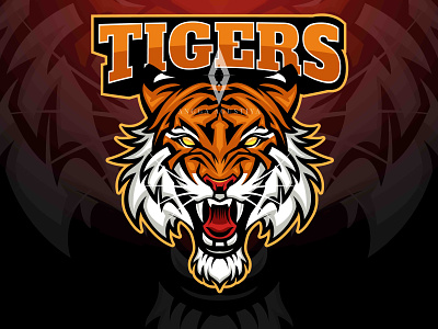 Tiger Mascot Logo angga agustiya animal art drawing esport illustration logo mascot tiger vector