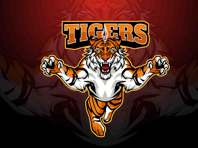 Tiger Mascot Logo angga agustiya animal art draw logo mascot tiger vector