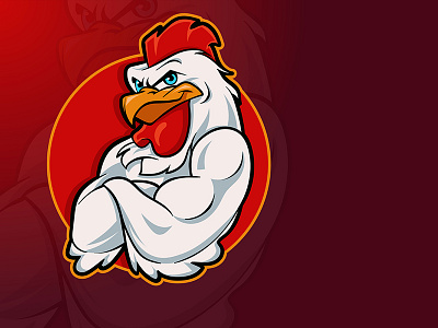 Rooster Mascot Logo animal chicken mascot mascot logo red rooster vector