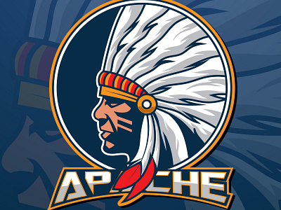 Apache american apache art concept illustration indian indian culture logo mascot mascotlogo popart retro tribe vector vintage