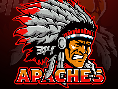 Apaches Mascot Logo