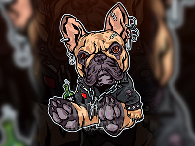 French Bulldog Mascot Logo
