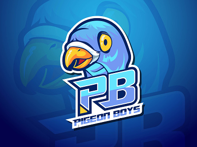 Pigeon bird mascot logo