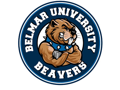 Beavers mascot logo animal art beavers concept design illustration logo mascot mascot logo popart retro university vector vintage