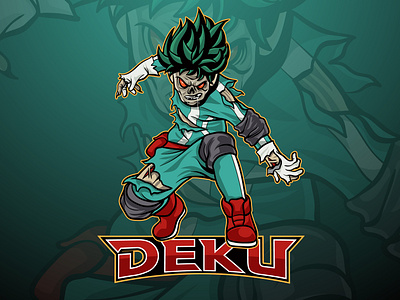 Deku Mascot Logo art concept deku design illustration logo mascot mascot logo popart retro vector vintage zombie