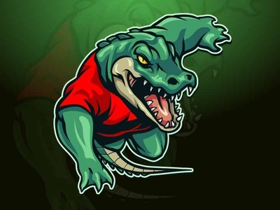 Crocodile mascot logo animal art baseball concept crocodile design esports illustration logo mascot mascot logo popart retro sport vector vintage wild