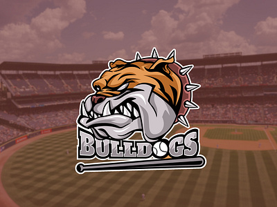 Bulldog mascot logo animal art baseball concept design esports illustration logo mascot mascot logo popart retro sport sports vector vintage