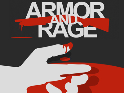 Armor and Rage - Poster Design blood illustration music poster shotgun simple