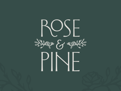 Rose & Pine branding design graphic design pattern typography