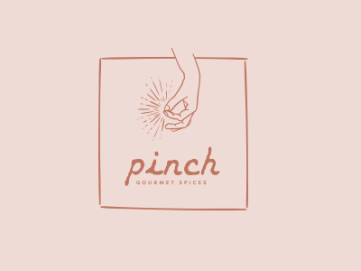 Pinch branding handdrawn identity logo mark spices