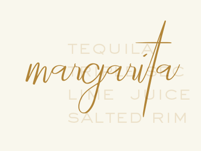 Margarita bartender design gold graphic design just for fun margarita type typography