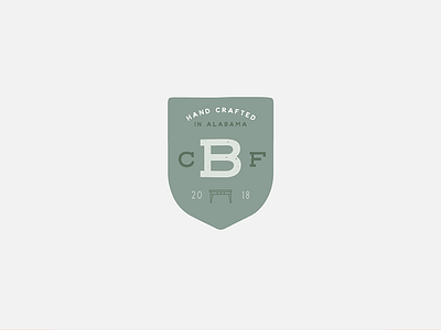 Custom Furniture Shield Submark badge branding identity logo submark typography
