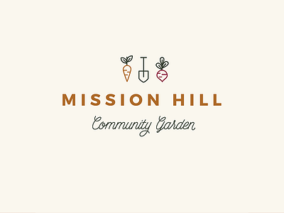 Mission Hill Community Garden branding community garden identity identity design logo veggies