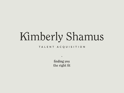 Kimberly Shamus Identity Design