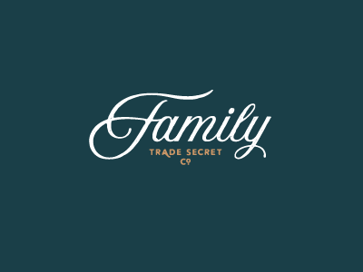Family Trade Secret Wordmark branding graphicsdesign identity logo mark typography vintage inspired