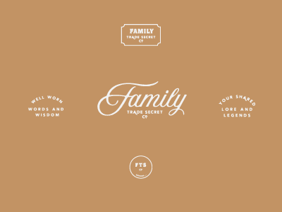 Family Trade Secret Marks branding family graphic design secondary logo submark typography vintage inspired