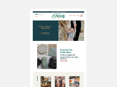 Family Trade Secret Homepage Design