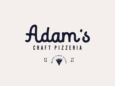 Adam's Craft Pizzeria brand design branding branding design design graphic design identity identity design logo logo design type typography vintage inspired