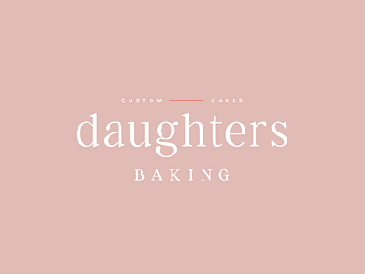 Daughters Baking brand design branding design feminine graphic design identity identity design logo typography