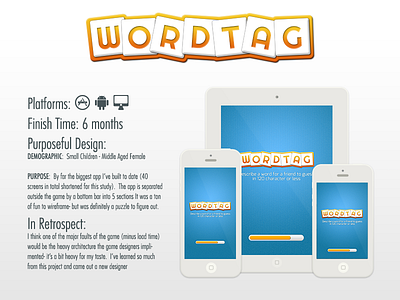 Word Tag android bubbly ios playful skeumorphic social social game ux web word game work study