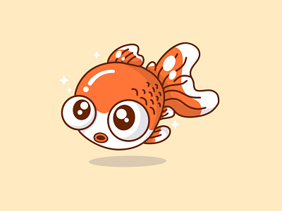 Goldn Fish adorable cute fish fish logo goldfish illustration japan kawaii ocean vector
